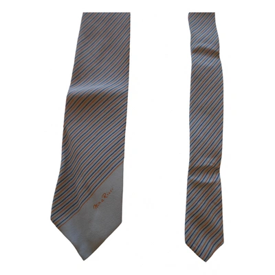 Pre-owned Nina Ricci Silk Tie In Grey