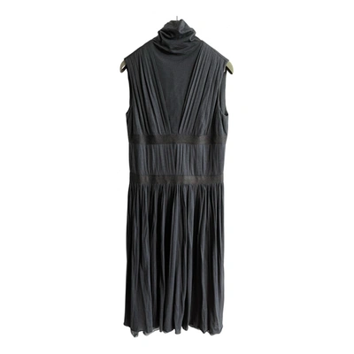 Pre-owned Akris Cashmere Mid-length Dress In Grey