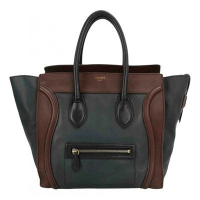 Pre-owned Celine Luggage Leather Handbag In Blue