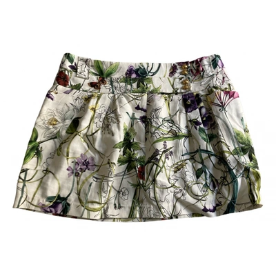 Pre-owned Gucci Linen Mini Skirt In Multicolour