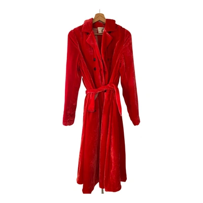 Pre-owned Forte Forte Velvet Coat In Red