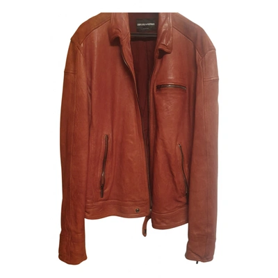 Pre-owned Giorgio Armani Leather Vest In Red