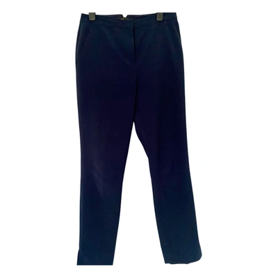Pre-owned Bcbg Max Azria Straight Pants In Navy