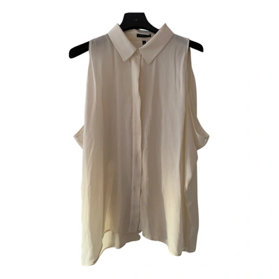 Pre-owned Theory Silk Blouse In White
