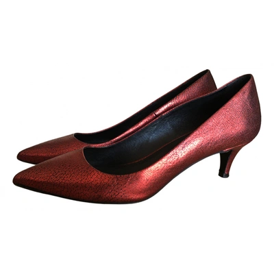 Pre-owned Maje Leather Heels In Red