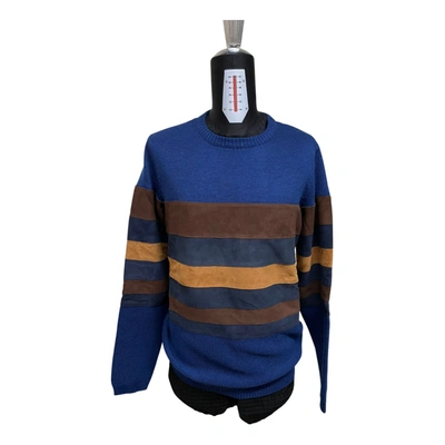Pre-owned Trussardi Wool Pull In Blue
