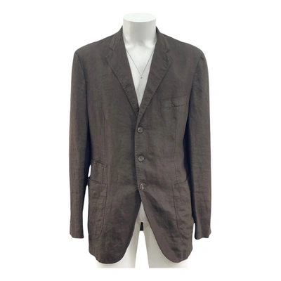 Pre-owned Burberry Linen Vest In Brown