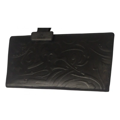 Pre-owned John Richmond Leather Wallet In Black