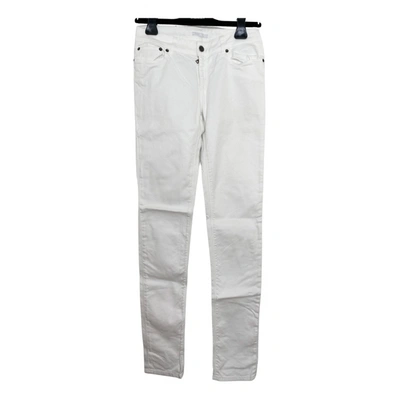 Pre-owned Prada Slim Jeans In White
