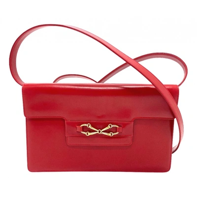 Pre-owned Gucci Leather Handbag In Red