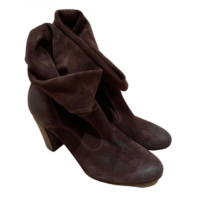 Pre-owned N.d.c. Leather Ankle Boots In Brown