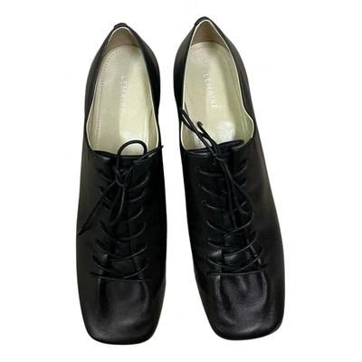 Pre-owned Lemaire Leather Lace Ups In Black