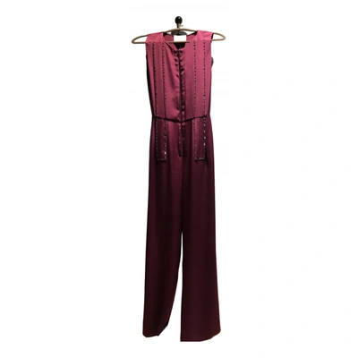 Pre-owned 3.1 Phillip Lim / フィリップ リム Silk Jumpsuit In Burgundy