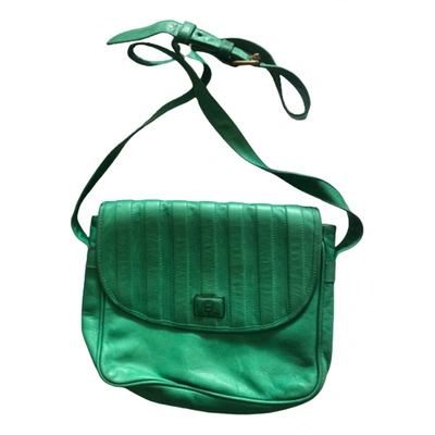 Pre-owned Aigner Leather Crossbody Bag In Green