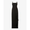 GIVENCHY CHAIN-EMBELLISHED SLEEVELESS CREPE GOWN