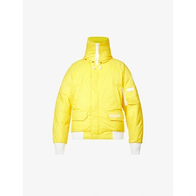 Canada Goose Chilliwack Hooded Cotton-blend Bomber Jacket In Overboard Yellow
