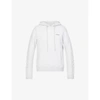 OFF-WHITE MENS GREY MELANGE DIAGONALS RELAXED-FIT COTTON-JERSEY HOODY L