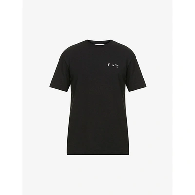 Off-white Caravaggio Graphic-print Cotton-jersey T-shirt In Black
