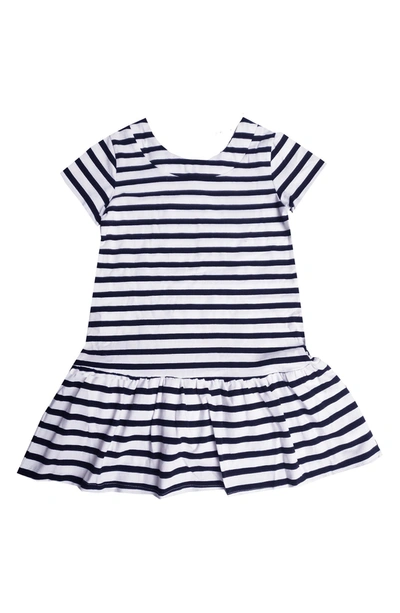 Joe-ella Kids' Striped Nautical Dress In Navy