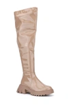 Torgeis Alfie Lug Sole Tall Boot In Beige