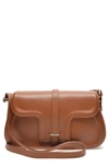 Isabella Rhea Leather Shoulder Bag In Cognac