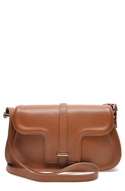 Isabella Rhea Leather Shoulder Bag In Cognac