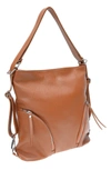 Isabella Rhea Convertible Leather Backpack/tote In Cognac
