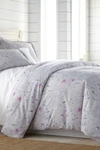 Southshore Fine Linens Full/queen Luxury Premium Floral Collection Comforter Set In Grey