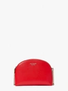 Kate Spade Spencer Double-zip Dome Crossbody In Lingonberry