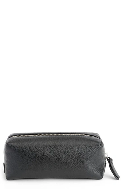 Royce New York Zipper Leather Travel Utility Bag In Black