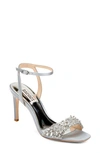 BADGLEY MISCHKA BADGLEY MISCHKA RIDER EMBELLISHED ANKLE STRAP SANDAL