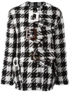 DOLCE & GABBANA DOLCE & GABBANA CHECKED BOXY COAT - BLACK,F28P3TFQ2GY11718858