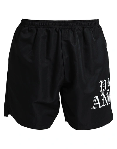 Palm Angels Beach Shorts And Pants In Black