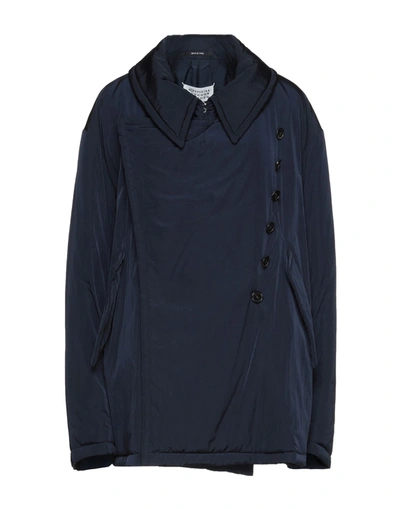 Maison Margiela Coats In Dark Blue