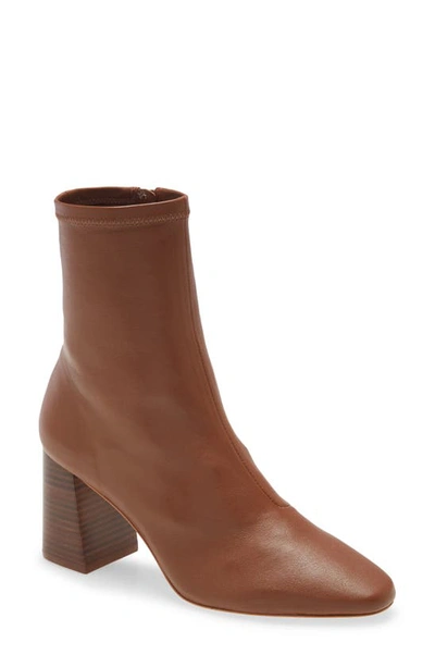 Loeffler Randall Elise Stretch Leather Bootie In Brown