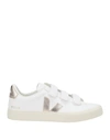 Veja Recife' Chromefree Leather Velcro Sneakers In White