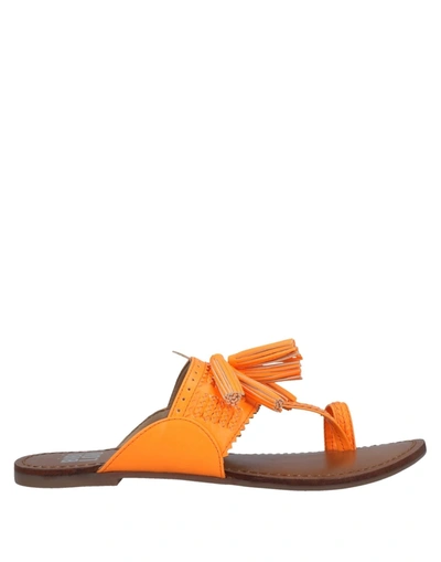 Bibi Lou Toe Strap Sandals In Orange