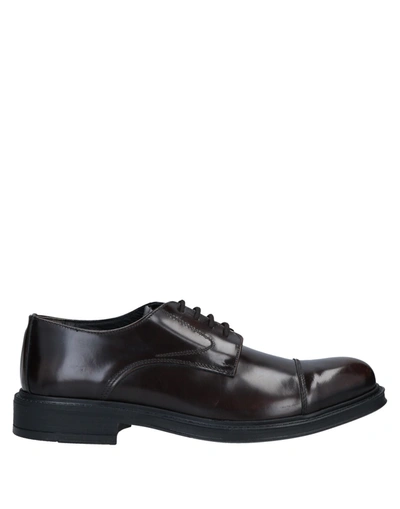 Alessandro Gilles Lace-up Shoes In Dark Brown