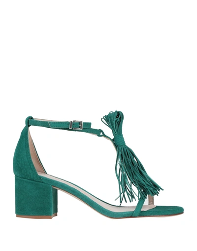 Schutz Sandals In Green