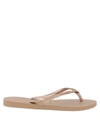 Havaianas Toe Strap Sandals In Gold