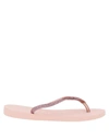Havaianas Glitter Ii Womens Thong Slide Flip-flops In Pink