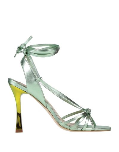 Gold & Rouge Sandals In Light Green