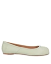 Maison Margiela Ballet Flats In Light Green