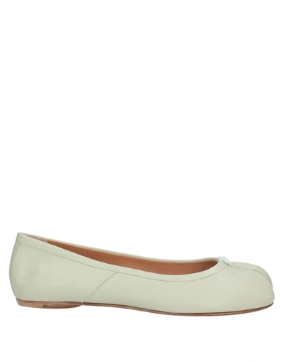 Maison Margiela Ballet Flats In Light Green