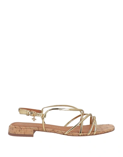 Tory Burch Sandals In Gold