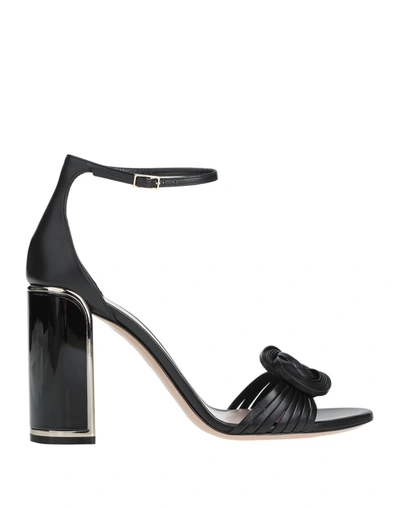 Giorgio Armani Sandals In Black