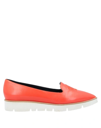 A.testoni Loafers In Orange