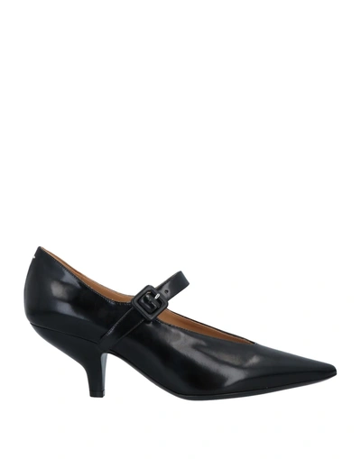 Maison Margiela Tango-inspired Mary-jane Court Shoes In Black
