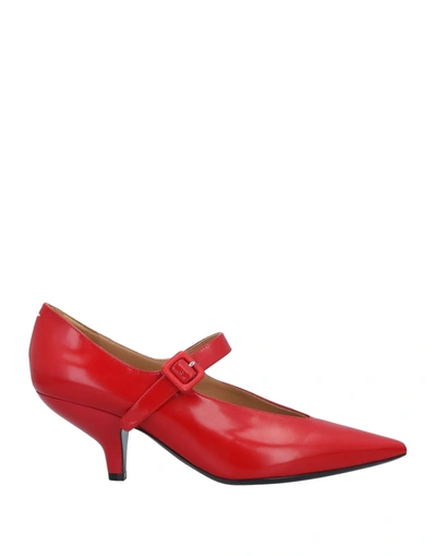 Maison Margiela Pumps In Red