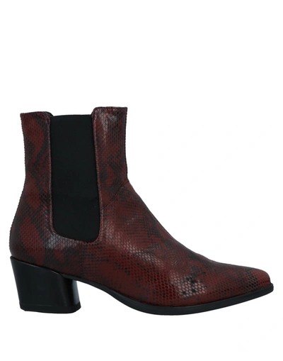 Vagabond Shoemakers Ankle Boots In Maroon